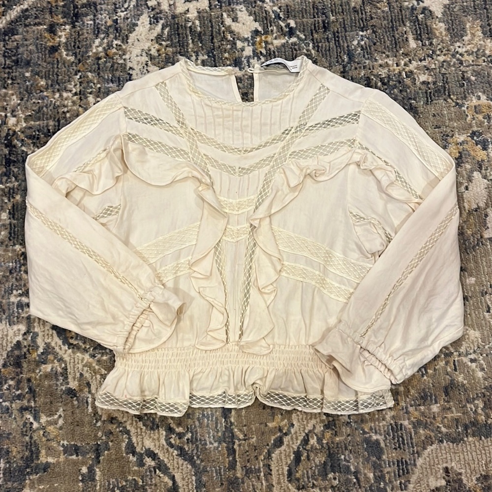 IRO Paris Ruffle Blouse sz 36